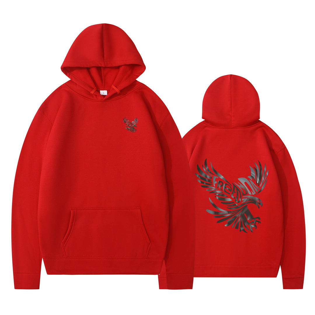 Dame hoodie med ikonisk ørn design og myk innerforet Skjora