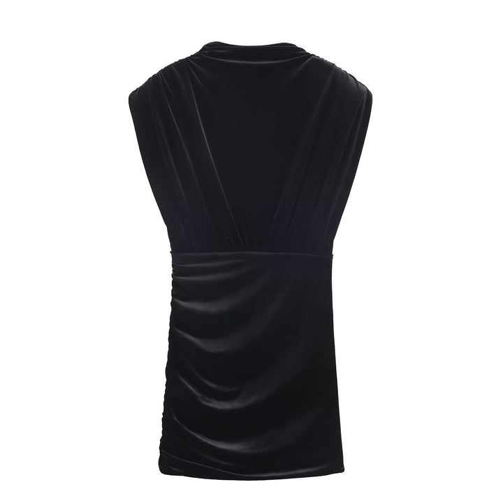 Women's elegant top with wrap design and luxurious draping Skjora
