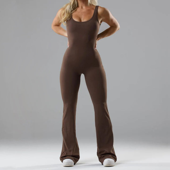 Damer Elegant Jumpsuit med figurnærende snitt og vide ben Skjora