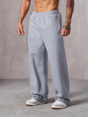 Herre Baggy Joggebukser med Elastisk Liv og Lommer på Siden Skjora