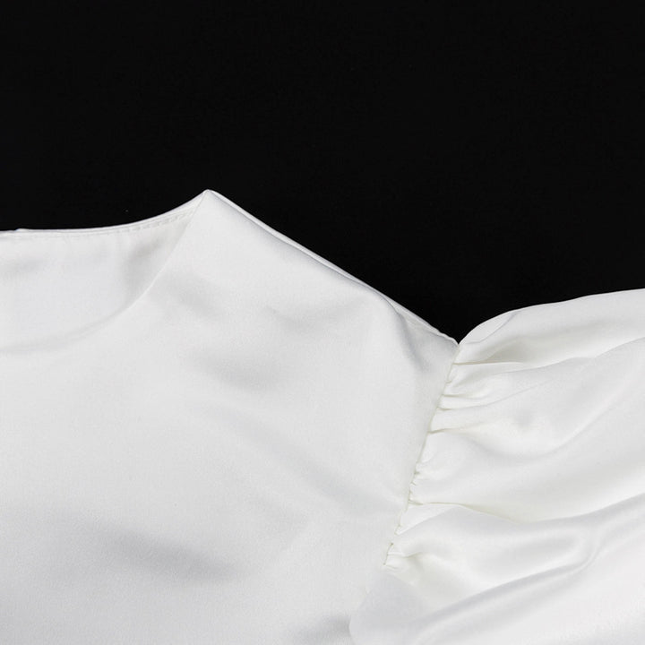 Dame stilfull bluse med ballonglignende ermer og elegant snitt Skjora