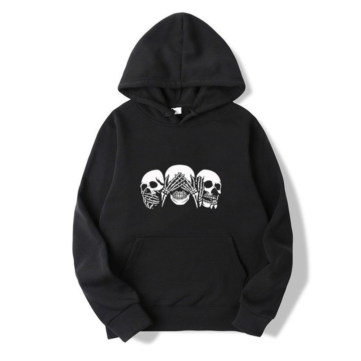 Dame hoodie med kunstnerisk hodeskalle-design Skjora