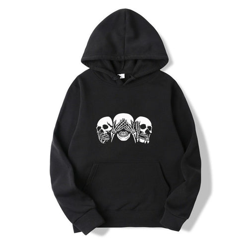 Dame hoodie med kunstnerisk hodeskalle-design Skjora