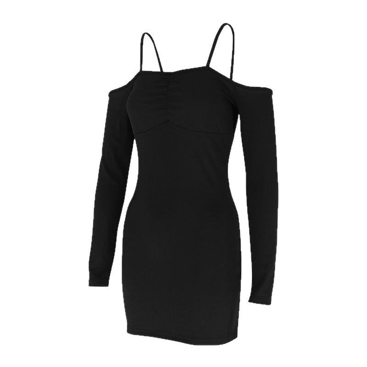 Dame elegant Bodycon-kjole med cut-out-detaljer og lange ermer Skjora