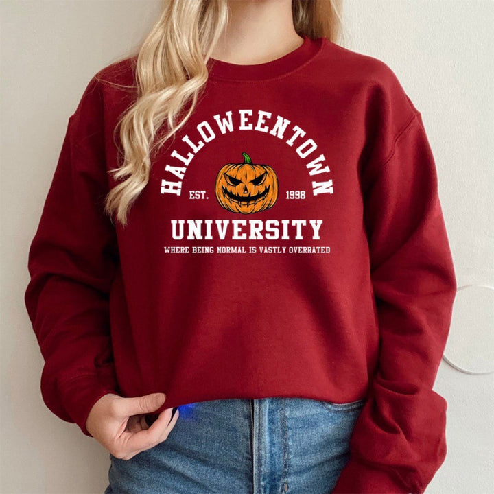 Kvinners genser med kreativ Halloween-design og komfortabel passform Skjora
