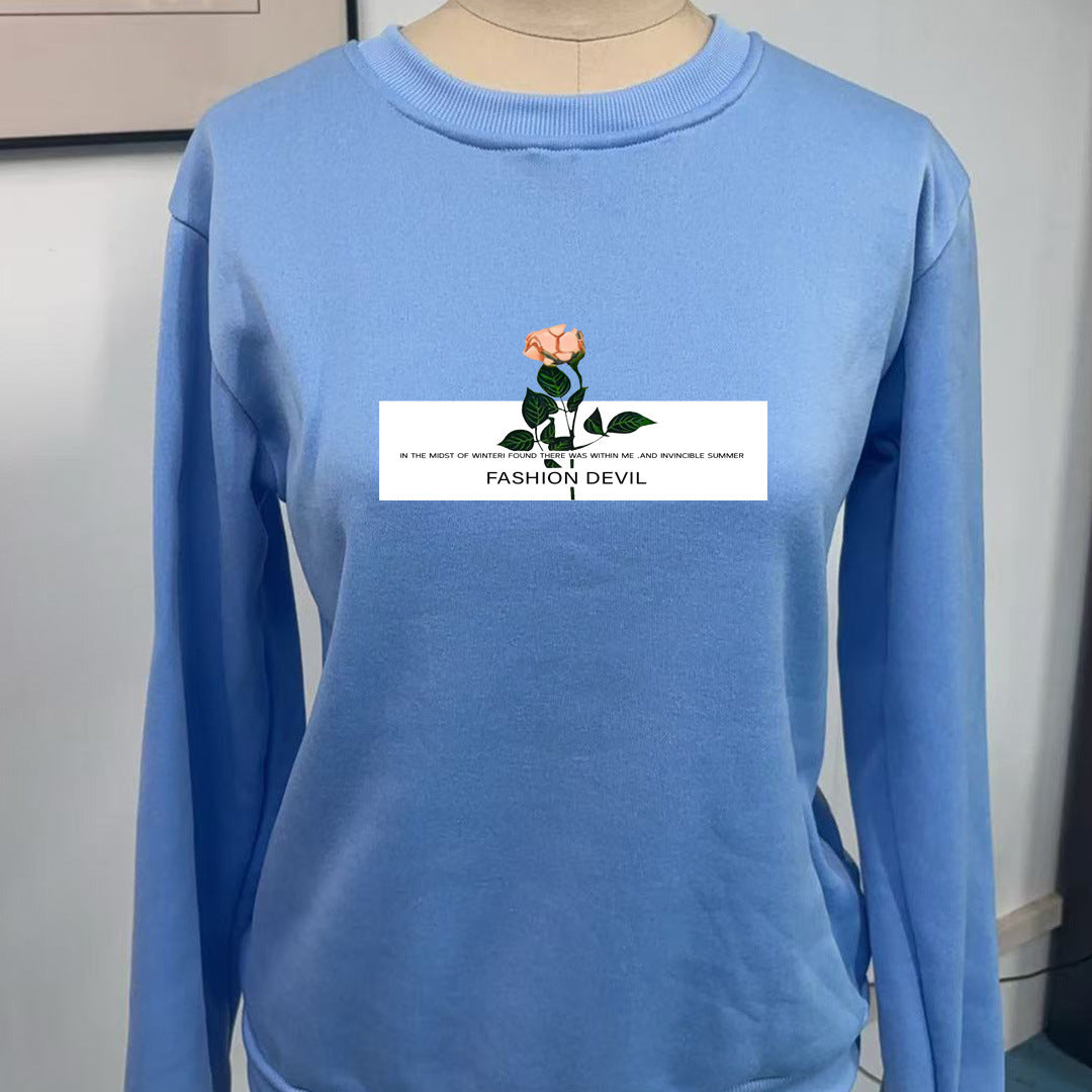 Dame Sweatshirt med blomsterdesign Skjora