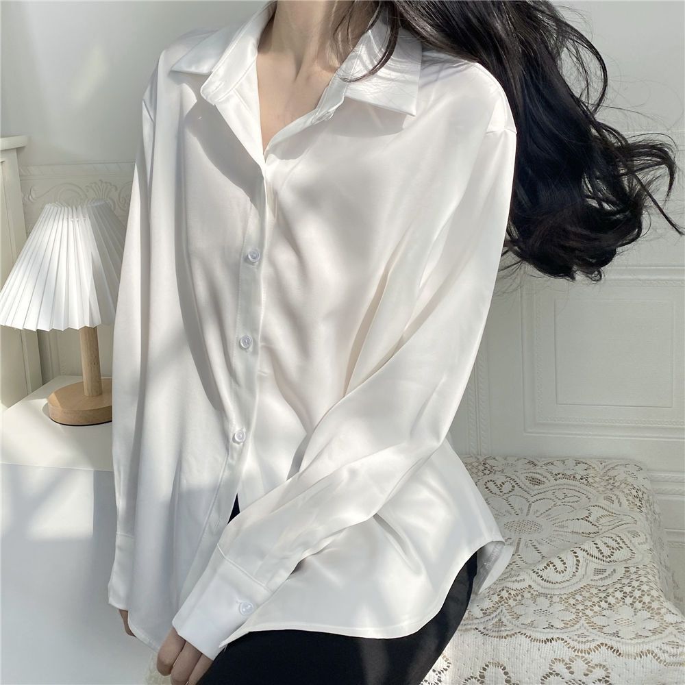 Damer Elegant og Flytende Bluse Skjora