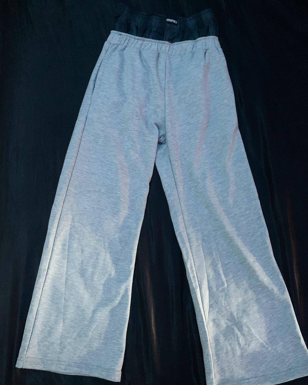 Dame brede joggebukser med elastisk midje og høykvalitets bomull Skjora