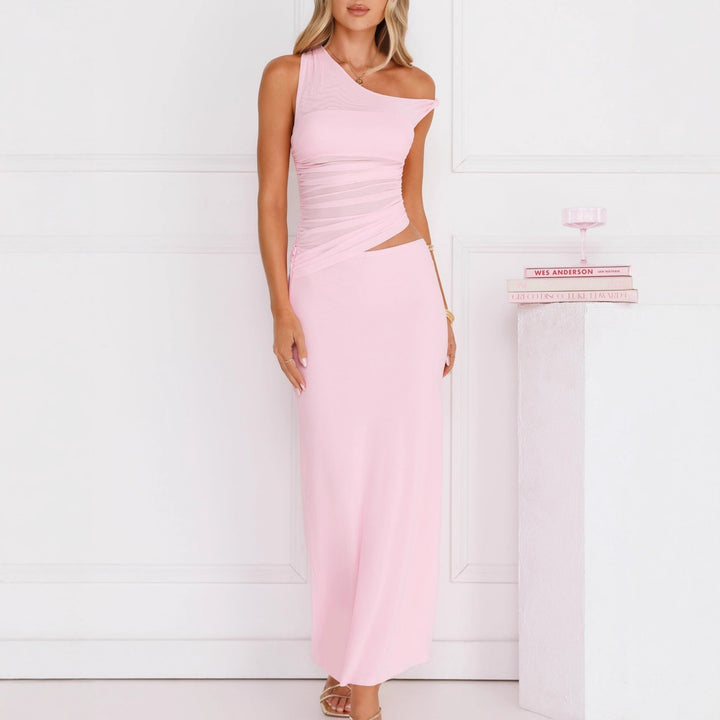 Damer Elegante omslagskjole med asymmetrisk design og rynking Skjora
