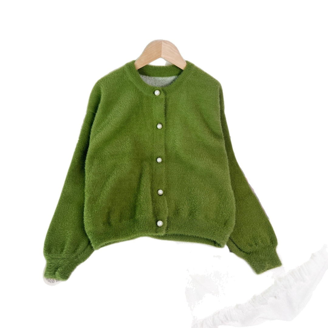 Dames koselige cardigan med perle-dekorert knapper og moderne snitt Skjora