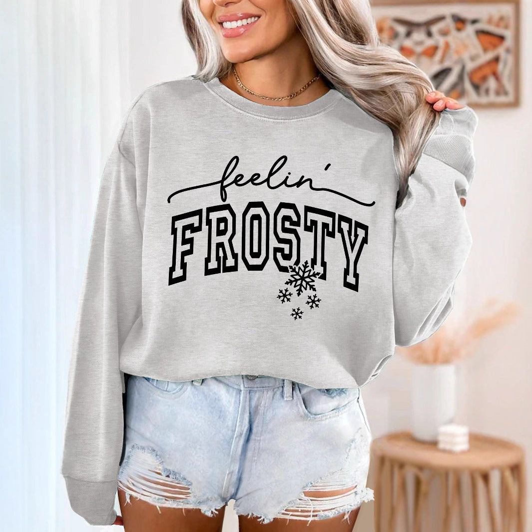Dame sweatshirt med grafisk trykk Skjora