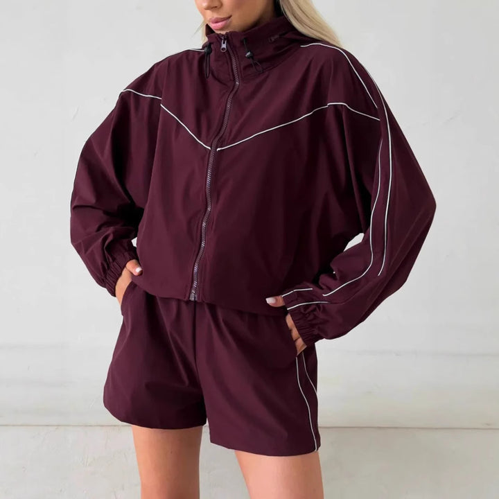 Dames Sportieve Korte Jas en Shorts Set Skjora