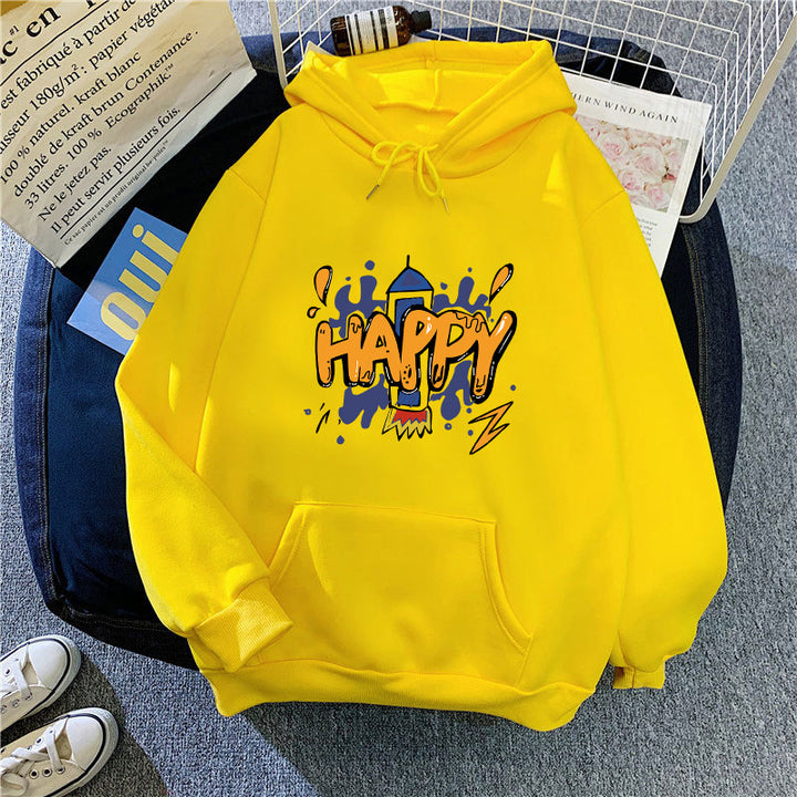 Ladies' Hoodie with Vibrant Graphic Design Skjora