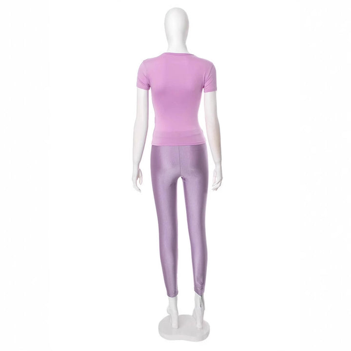 Dame Figurtilpasset T-skjorte og leggings sett Skjora