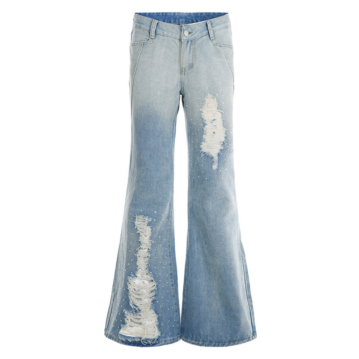 Dame Schlagjeans med trendy Destroyed-detaljer og komfortabel passform Skjora