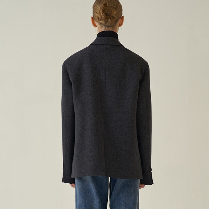 Damer elegant kasse blazer laget av høy kvalitet stoff Skjora