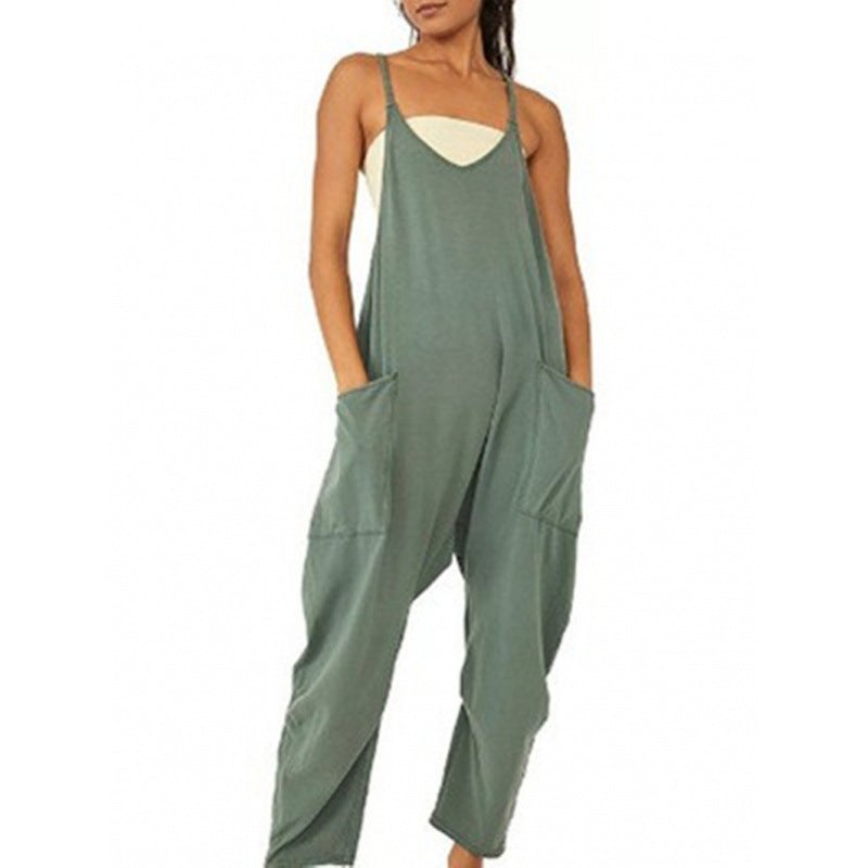 Dame jumpsuit med avslappet passform og praktiske lommer Skjora