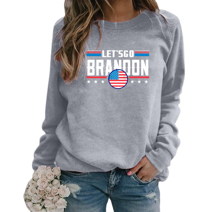 Dame sweatshirt med moderne statement design Skjora