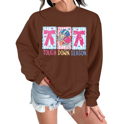 Dame sweatshirts med kreativ fotballmotiv og avslappet snitt Skjora