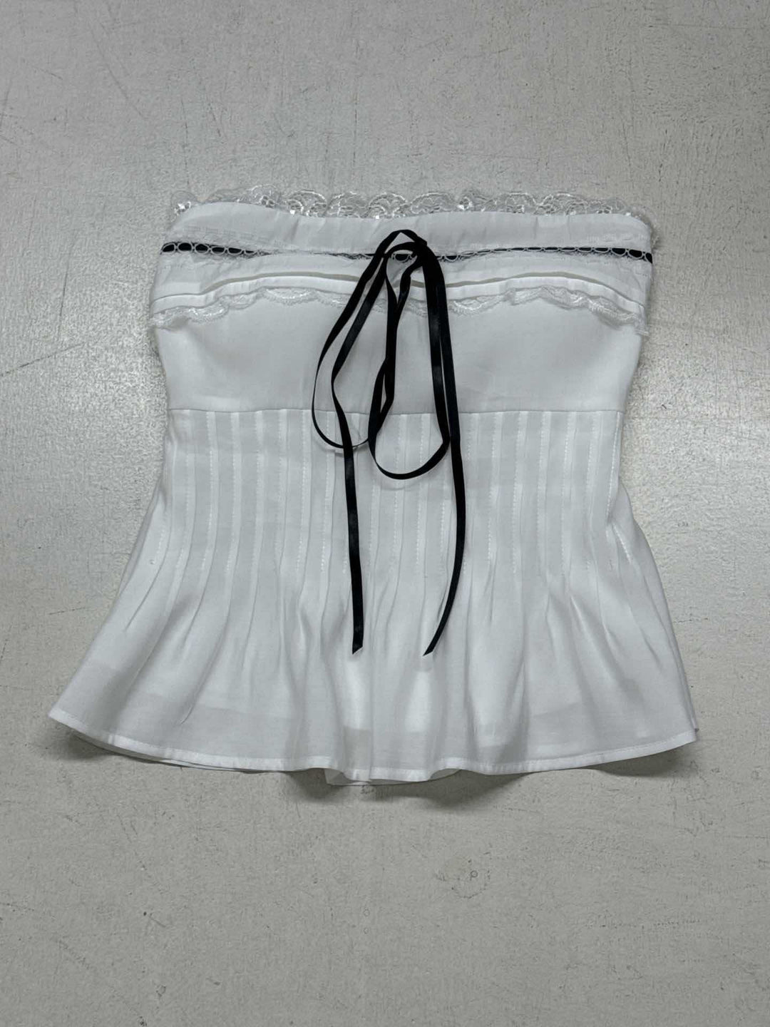 Damer Off-Shoulder Bluse skjorte med volanger og bånd Skjora