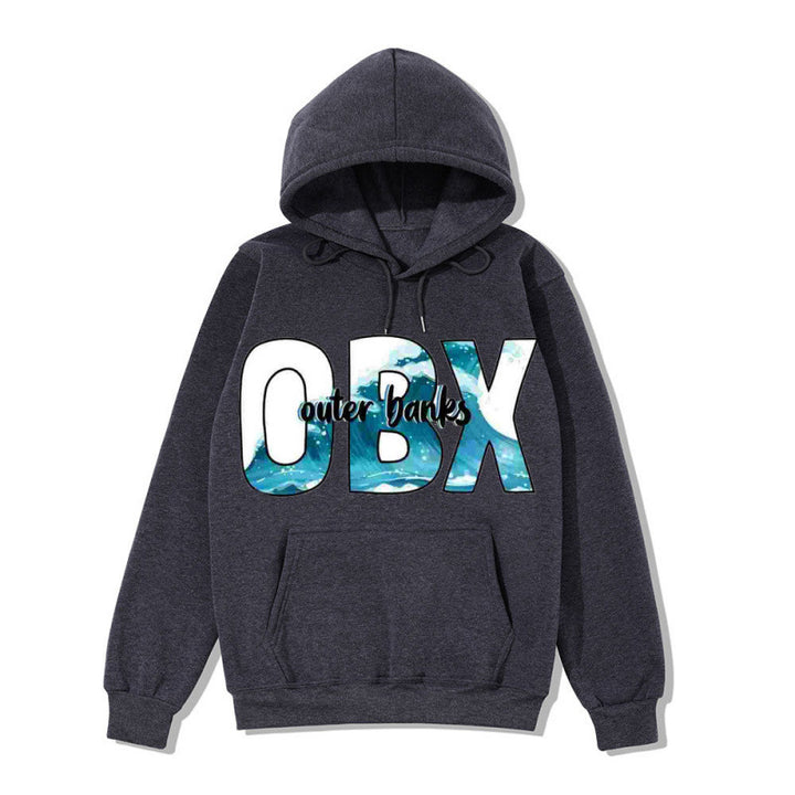 Women's Hooded Sweatshirt with Maritime Graphic Design Skjora