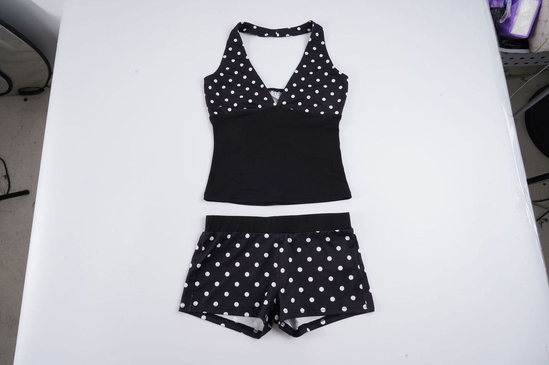 Women's set with top and shorts with polka dots Skjora