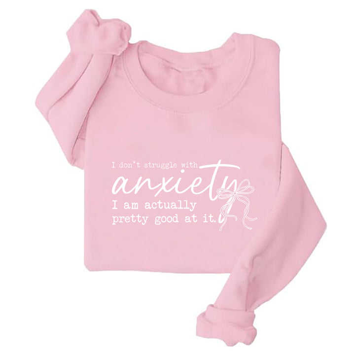 Dame sweatshirt med motiverende budskap og kreativt design Skjora