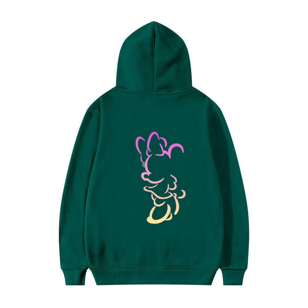 Dame hoodie med kunstnerisk skydesign og myk indre fôr Skjora