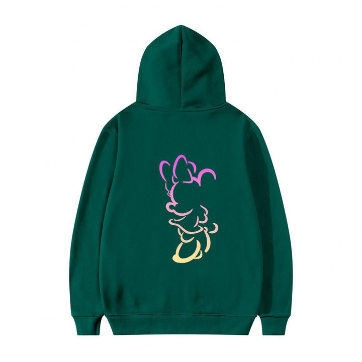 Dame hoodie med kunstnerisk skydesign og myk indre fôr Skjora