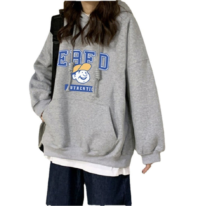 Dame hettegenser med unik logo-print Skjora