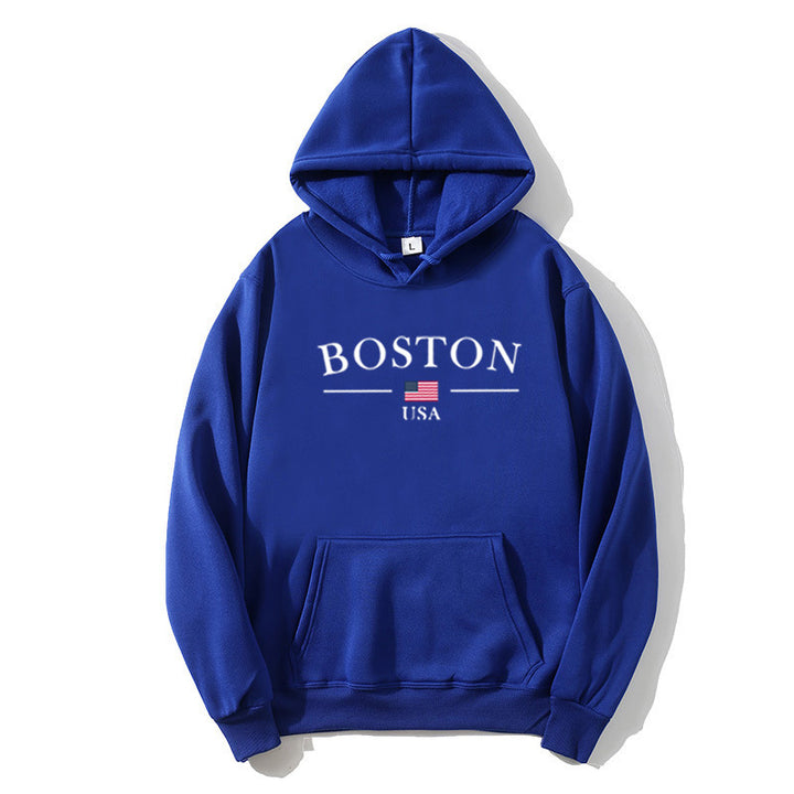 Damehette med hette med Boston-trykk Skjora