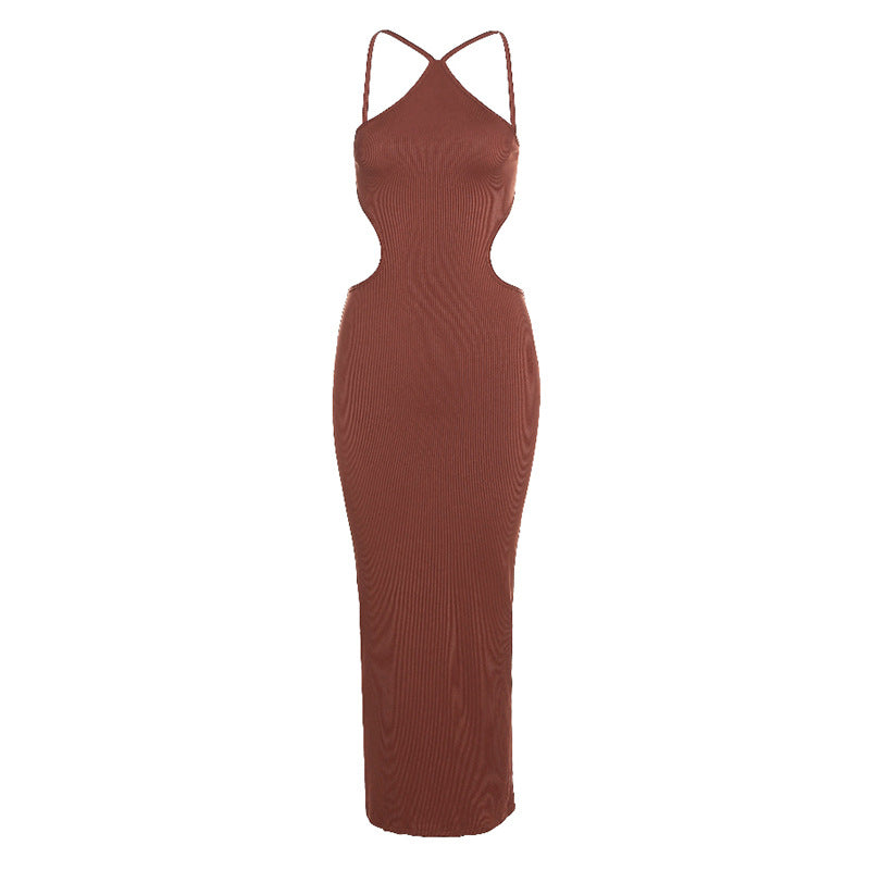 Dame Maxi Kjole med moderne Cut-Out Skjora