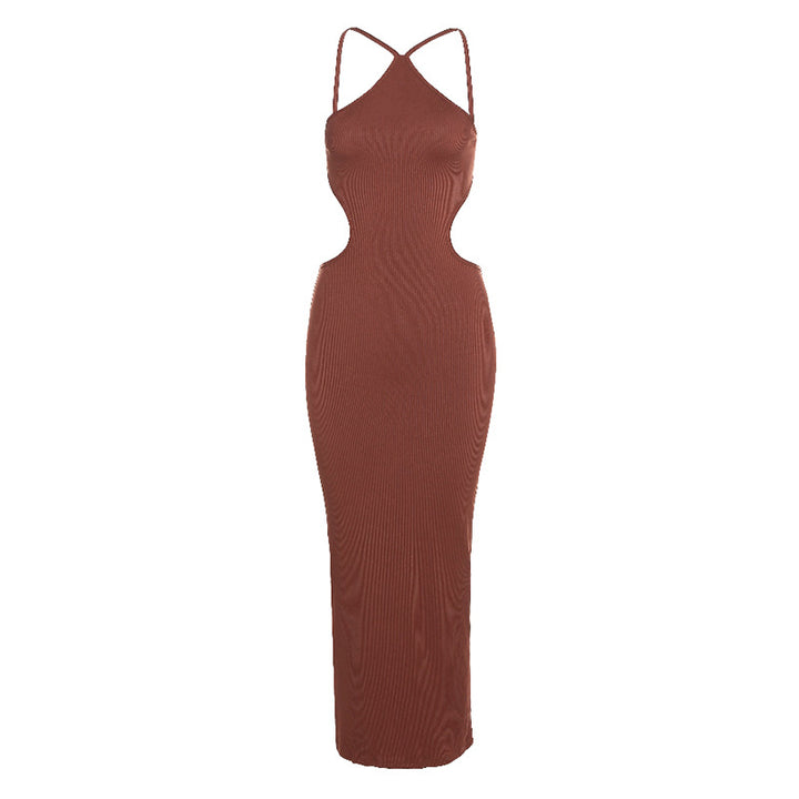 Dame Maxi Kjole med moderne Cut-Out Skjora