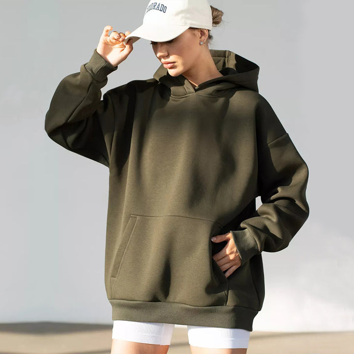 Dame Oversize Hoodie laget av høykvalitets bomullsblanding Skjora