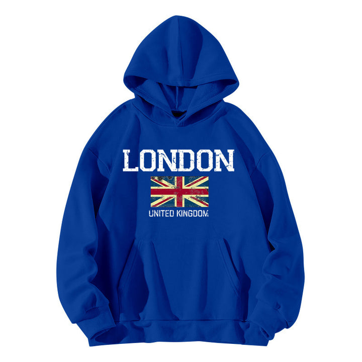 Damehoodie for kvinner i urban London stil med kengurulomme og komfortabel passform Skjora
