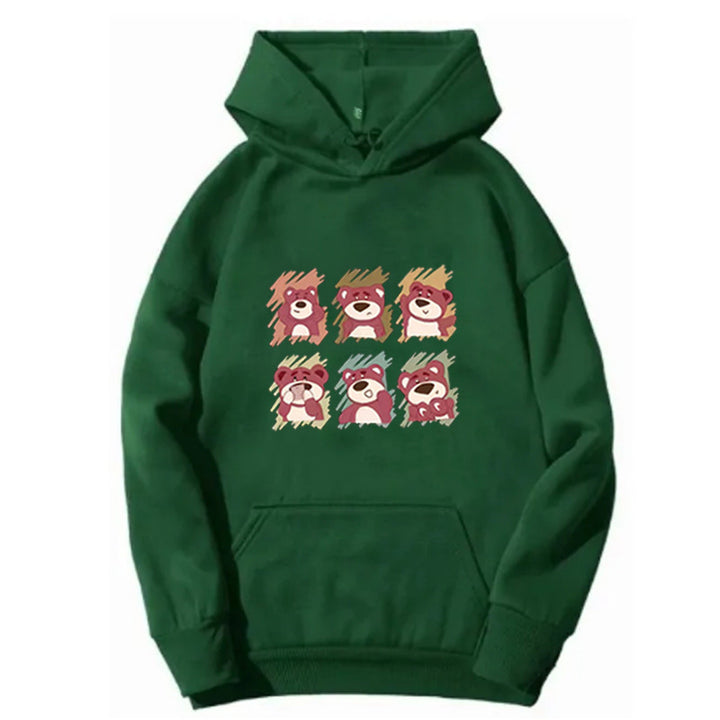 Ladies' Hoodie with Animal Cartoon Design Skjora