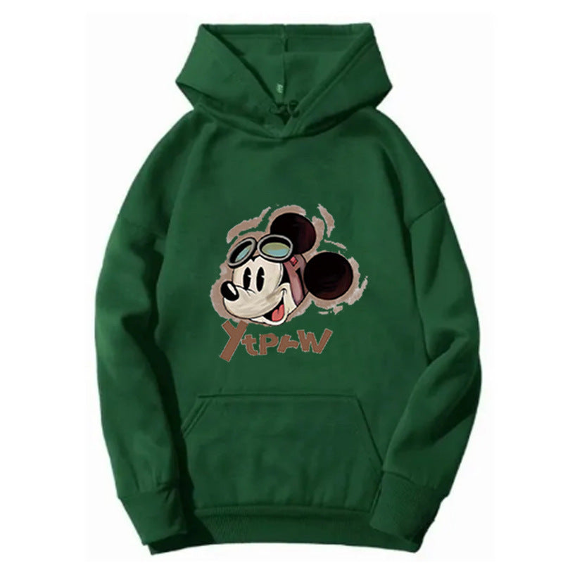Dame hette hettegenser med kreativt Mickey Mouse-motiv Skjora