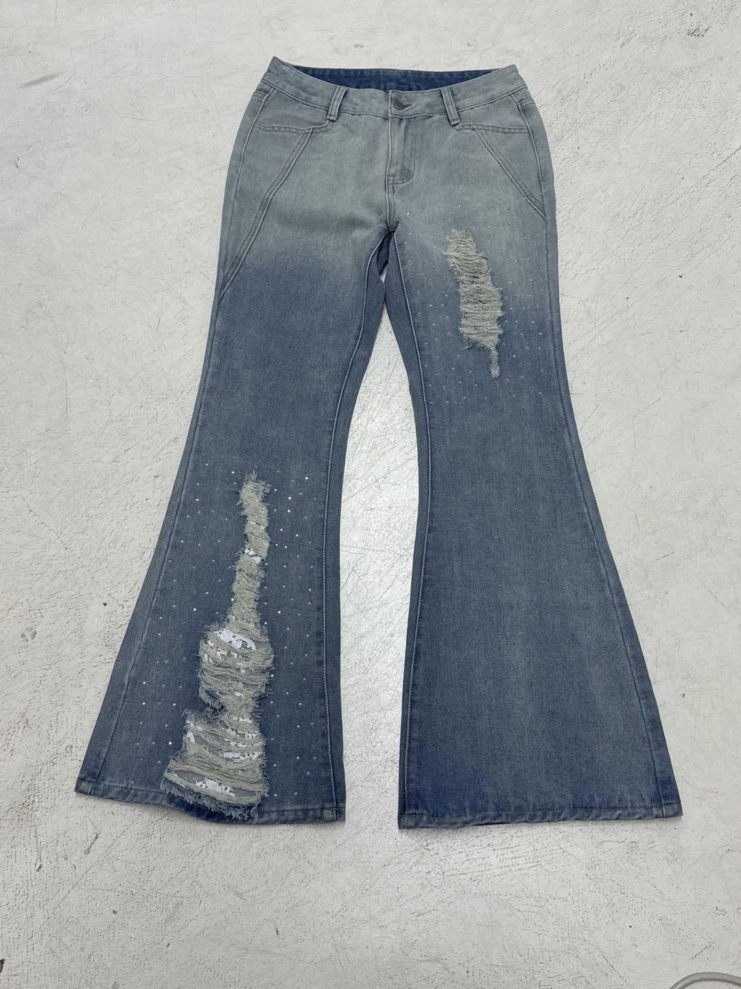 Dame Schlagjeans med trendy Destroyed-detaljer og komfortabel passform Skjora