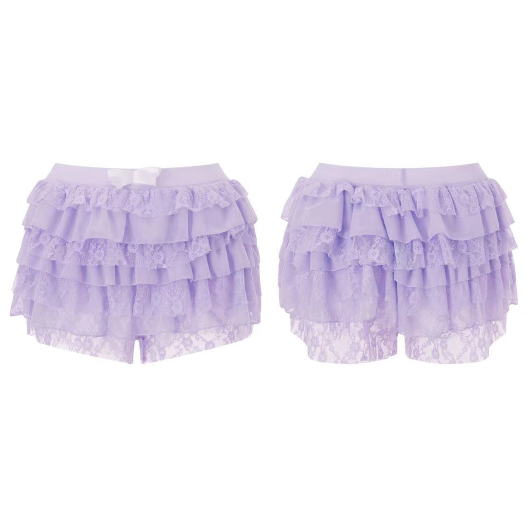 Dame spets-skjorter med voluminøse ruffle-detaljer Skjora