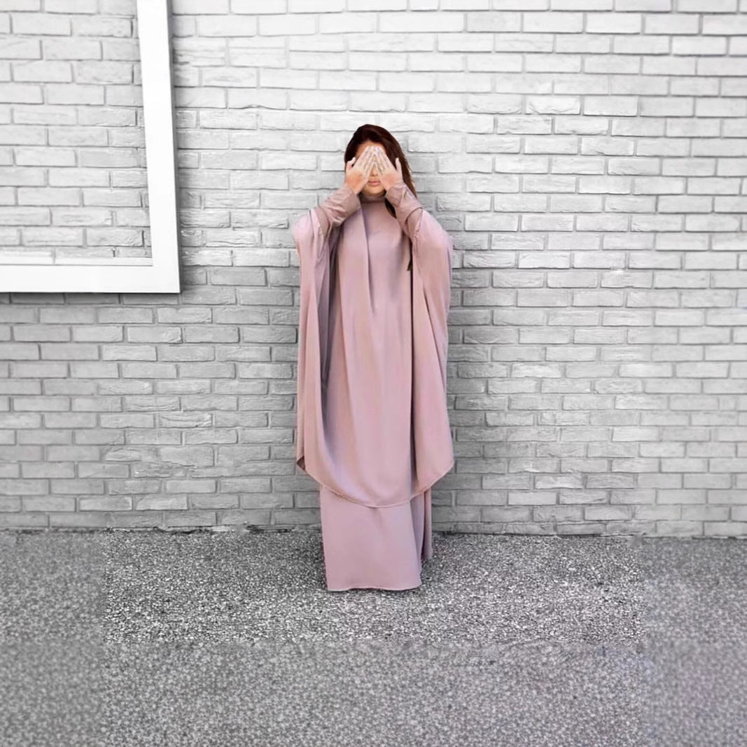 Dames Langermet Kaftan med Elegant Snitt og Bred Design Skjora