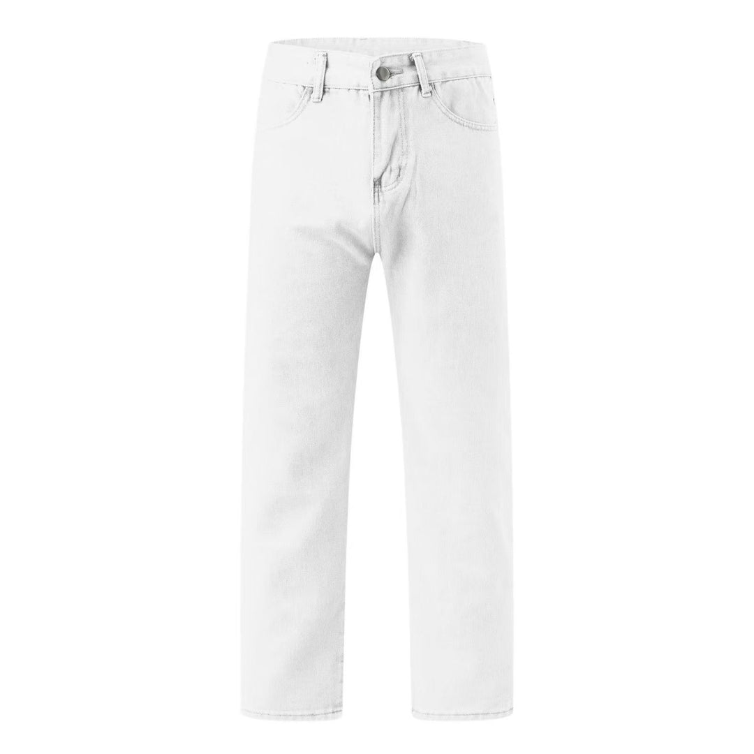 Dame rettkuttede jeans med høy midje og klassiske detaljer Skjora