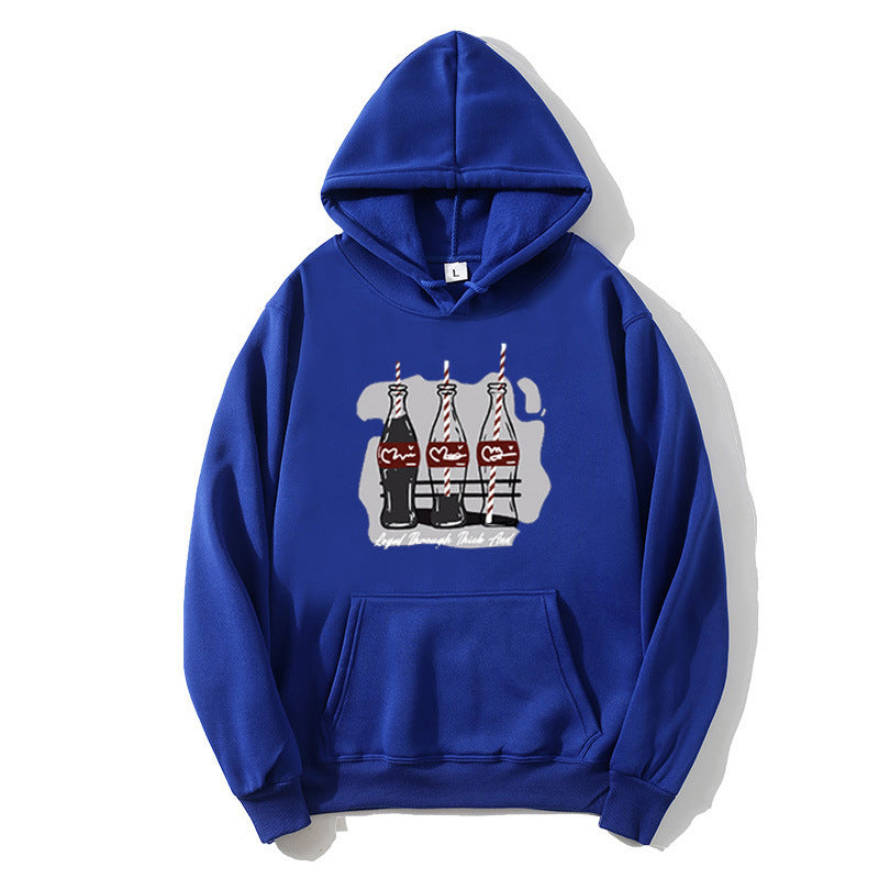 Damen Kapuzenpullover mit verspieltem Coca-Cola-Flaschen-Motiv Skjora