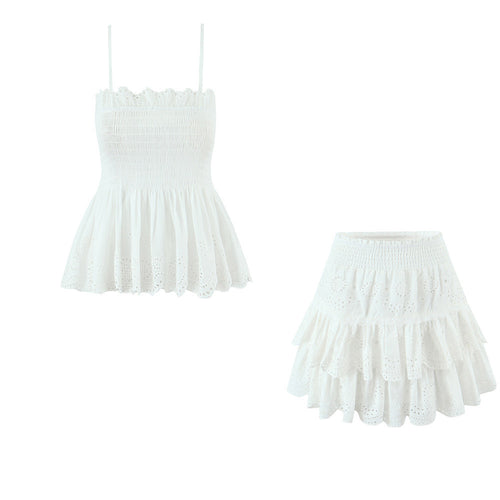 Dame bomulls volang shorts Skjora