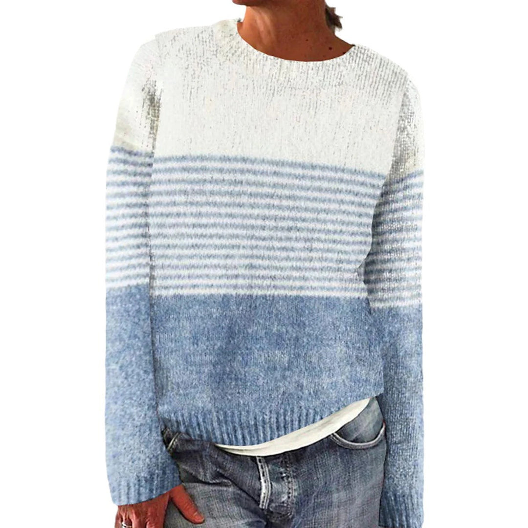 Damegenser med et fashionable stripe mønster og mykt materiale Skjora