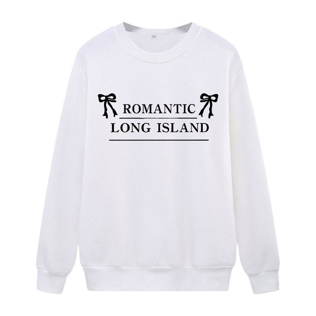 Damer avslappet sweatshirt med romantisk tekst Skjora