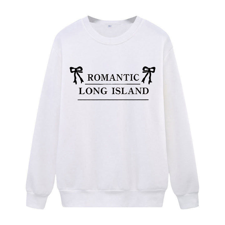 Damer avslappet sweatshirt med romantisk tekst Skjora