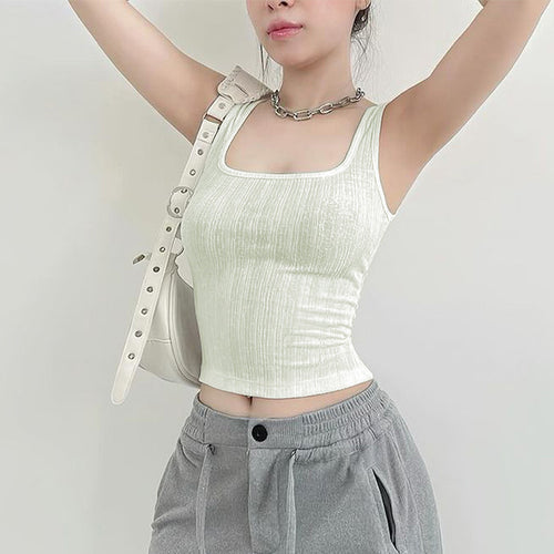 Damer sporty tanktop med stilige ribbedetaljer Skjora