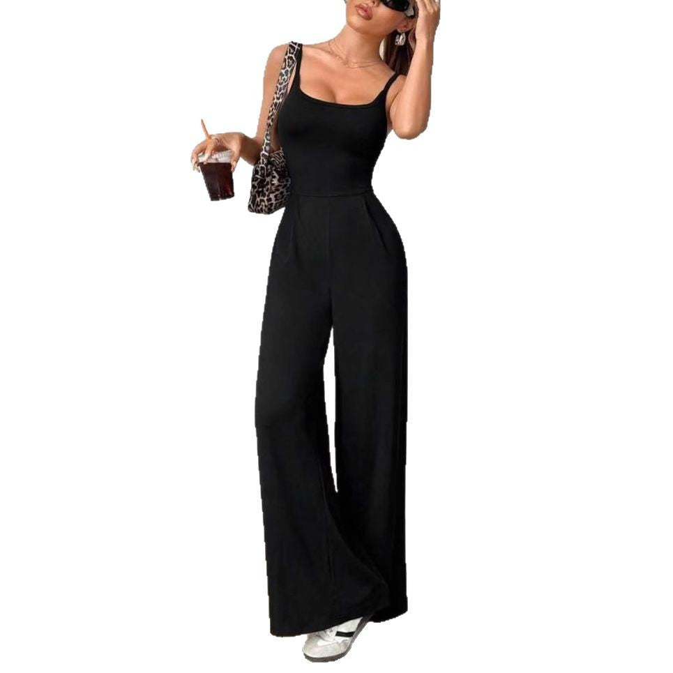 Damer Elegant jumpsuit med vide ben og flatterende overdel Skjora