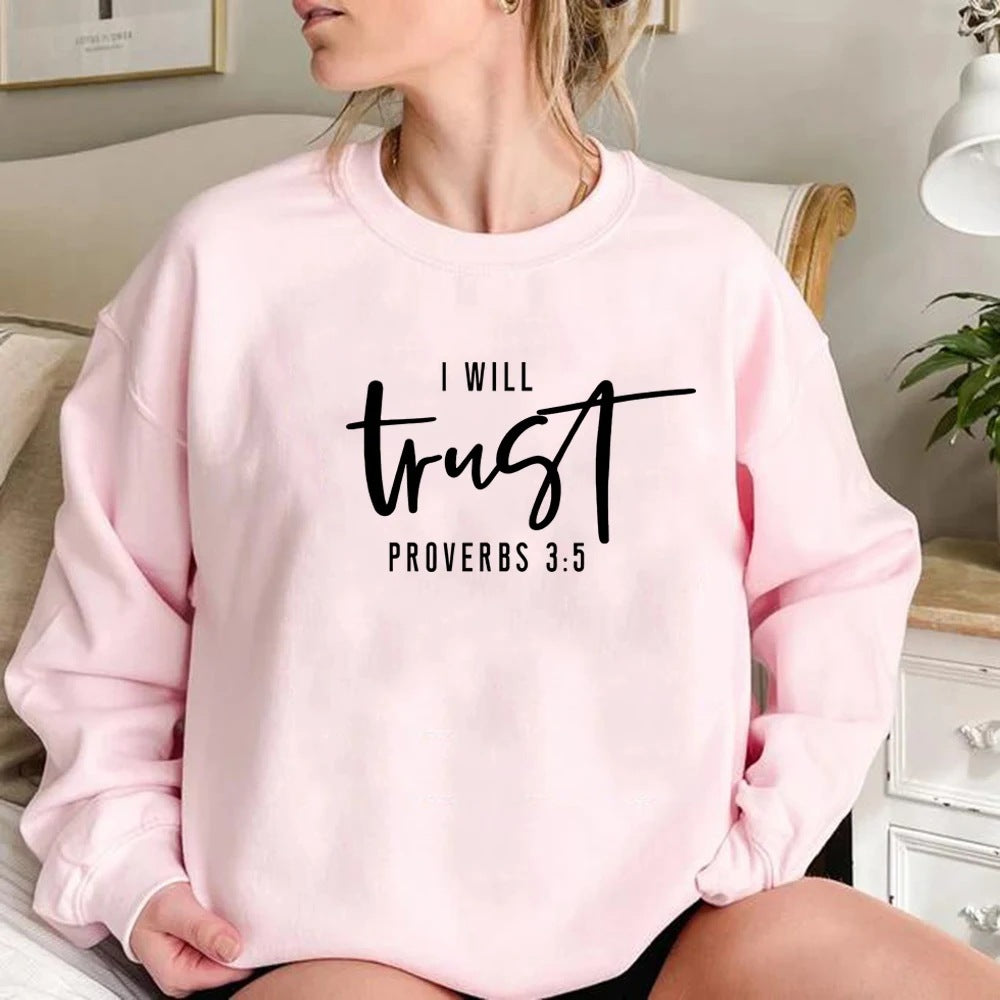 Dame sweatshirt med motiverende tekst og komfortabel passform Skjora