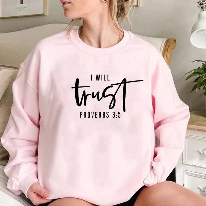 Dame sweatshirt med motiverende tekst og komfortabel passform Skjora